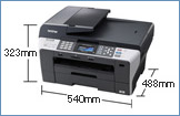 A3�J���[�v�����^�[�R�s�[�����@�����^�� �u�u���U�[ MFC-6490CN�v�{�̃T�C�Y1