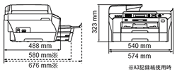 A3�J���[�v�����^�[�R�s�[�����@�����^�� �u�u���U�[ MFC-6490CN�v�{�̃T�C�Y2