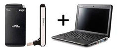 NTTドコモFOMAとネットブックモバイルミニノートパソコンレンタル Atom搭載10インチ液晶モデル